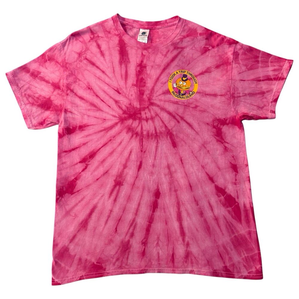 McDonald's - Trip Through McDonaldland Mayor McCheese T-Shirt- L Size Pink -NEW